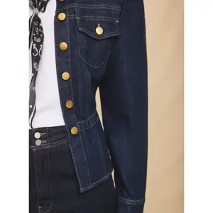 Mint Velvet Dark Indigo Puff Sleeve Denim Jacket